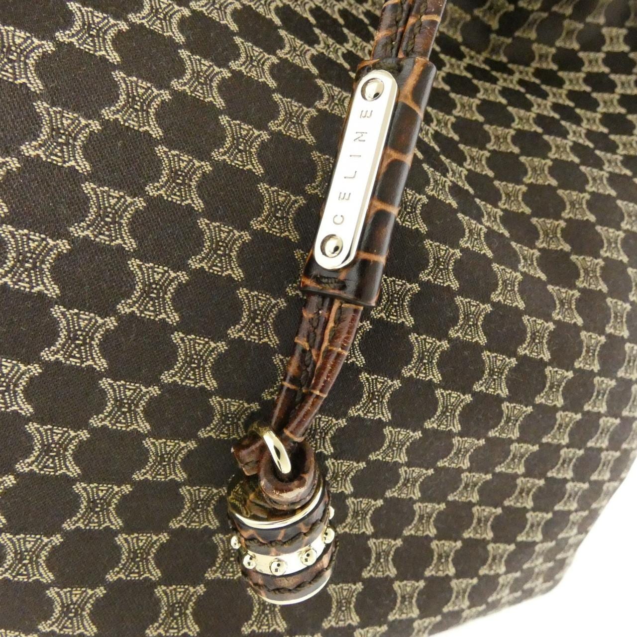 CELINE 160662BLN Shoulder Bag Canvas Black Canvas - Thumbnail 4