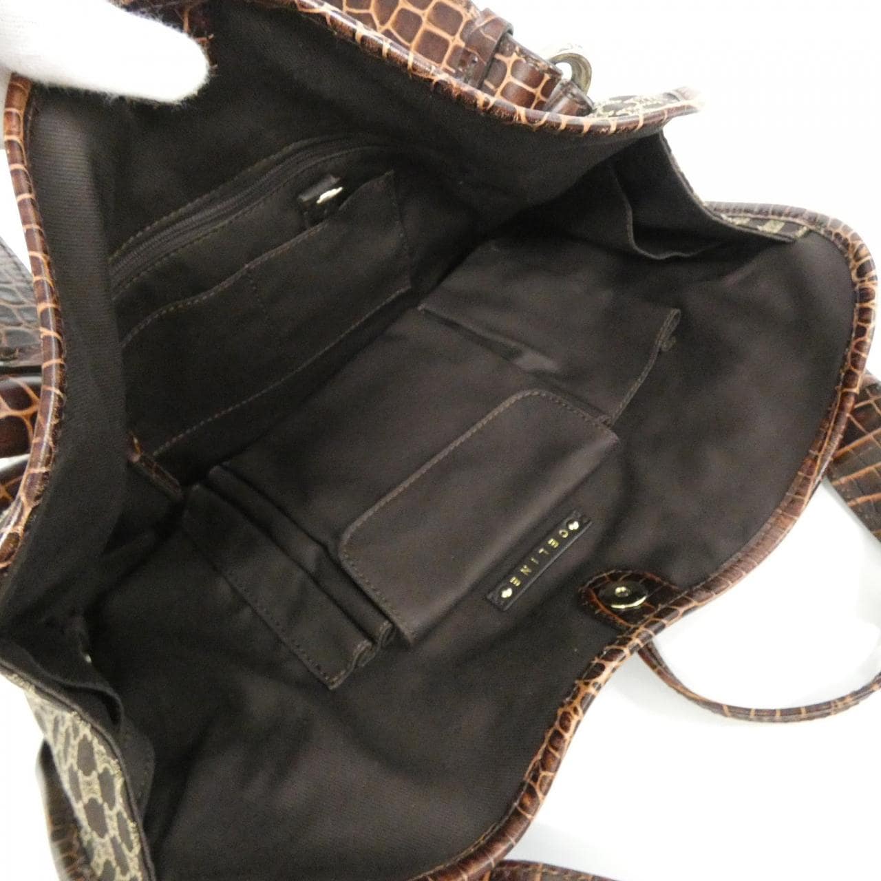 CELINE 160662BLN Shoulder Bag Canvas Black Canvas - Thumbnail 8