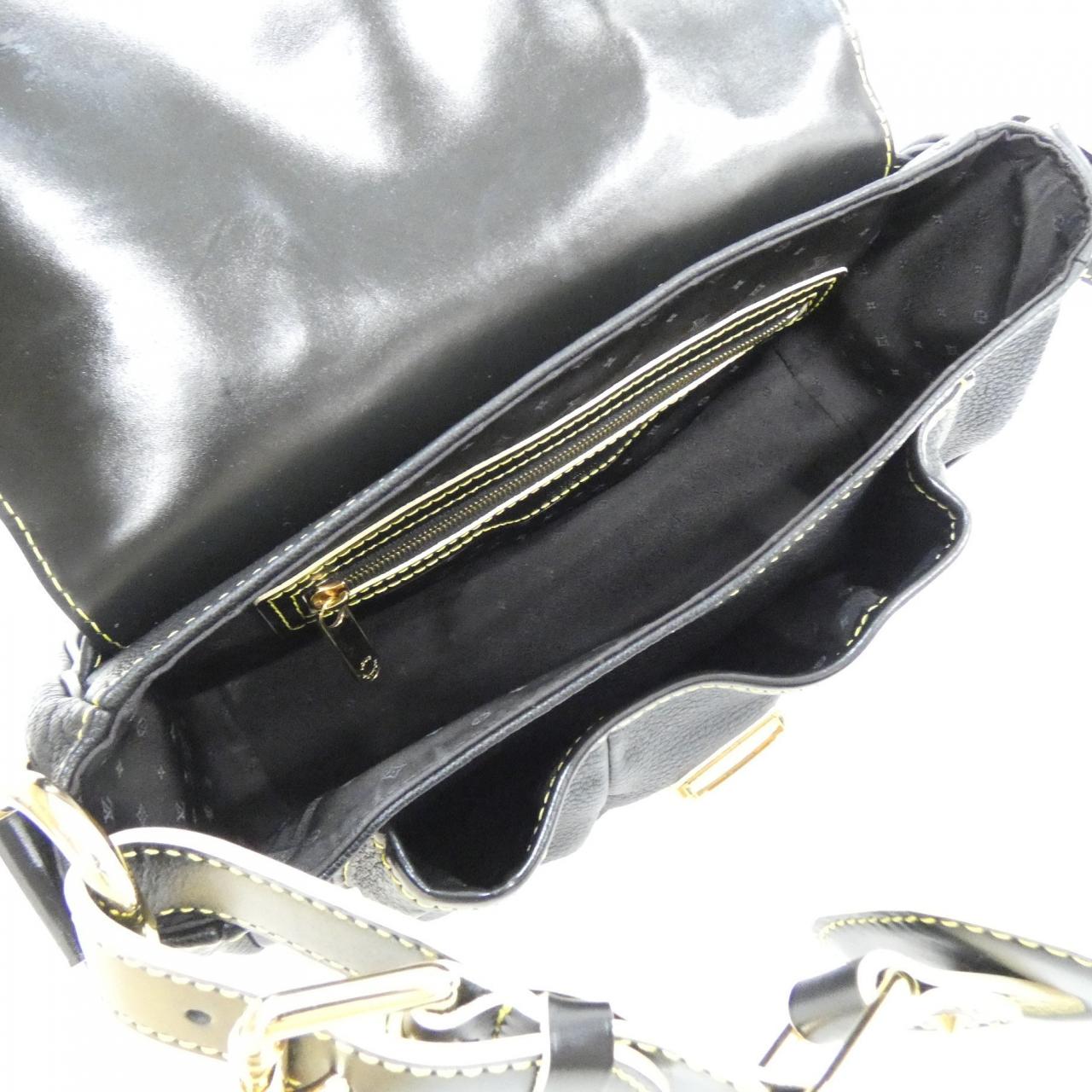 LOUIS VUITTON M91784 Shoulder Bag Leather 黑色 皮革 - 縮圖 7