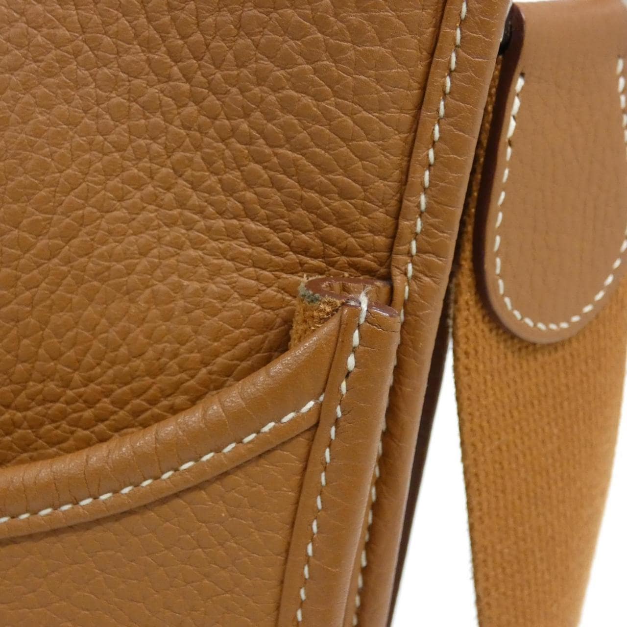 HERMES HERMÈS Evelyne 056275CK Shoulder Bag Clemence Gold Clemence Leather Rank A - Thumbnail 4