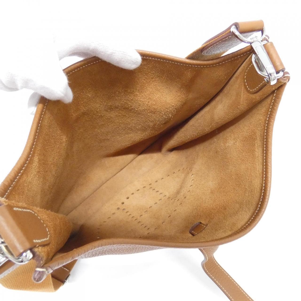 HERMES HERMÈS Evelyne 056275CK Shoulder Bag Clemence Gold Clemence Leather Rank A - Thumbnail 9