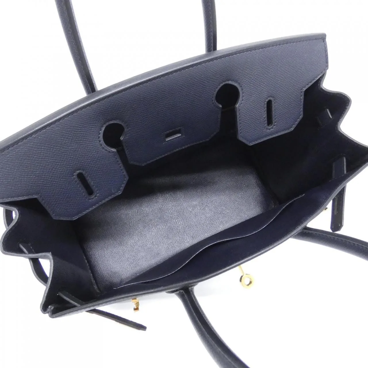 HERMES 041701CC Handbag Epsom Blue Epsom Leather - Thumbnail 9