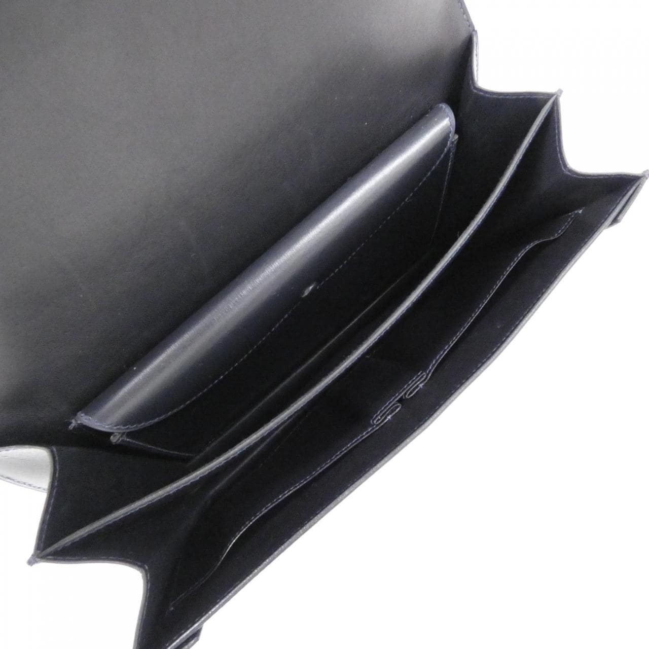 HERMES HERMÈS Bag Box Calf Blue Box Calf Leather - Thumbnail 6