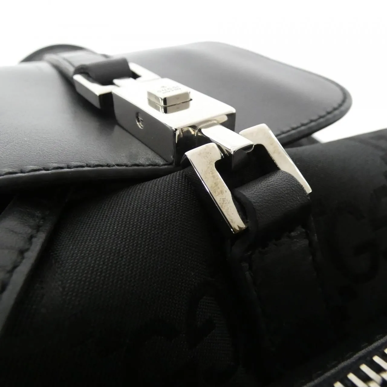 GUCCI 003 0245 Backpack Nylon 黑色 尼龍 中古品A - 縮圖 5