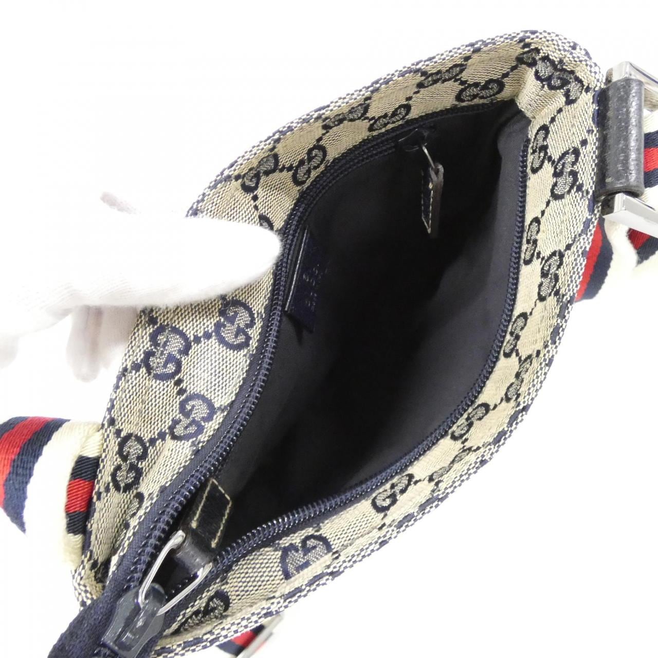 GUCCI 146309 F4F0R Shoulder Bag Canvas Silver Canvas Rank A - Thumbnail 6