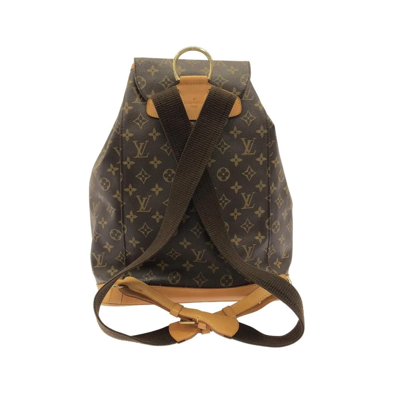 LOUIS VUITTON Montsouris M51135 Backpack Monogram 黑色 Monogram 中古品B - 縮圖 2