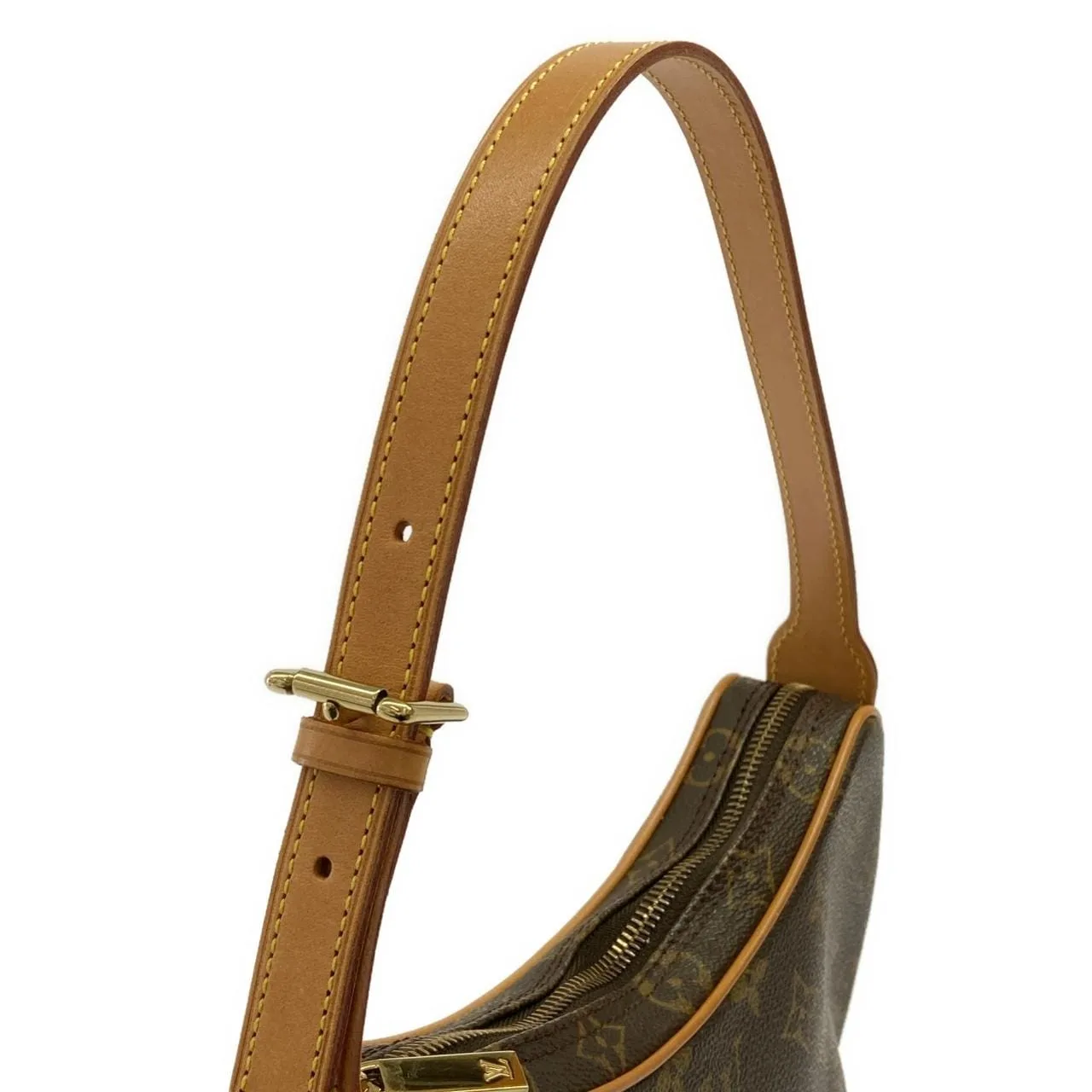 LOUIS VUITTON Pochette M51510 Shoulder Monogram 黑色 Monogram 中古品A - 縮圖 4