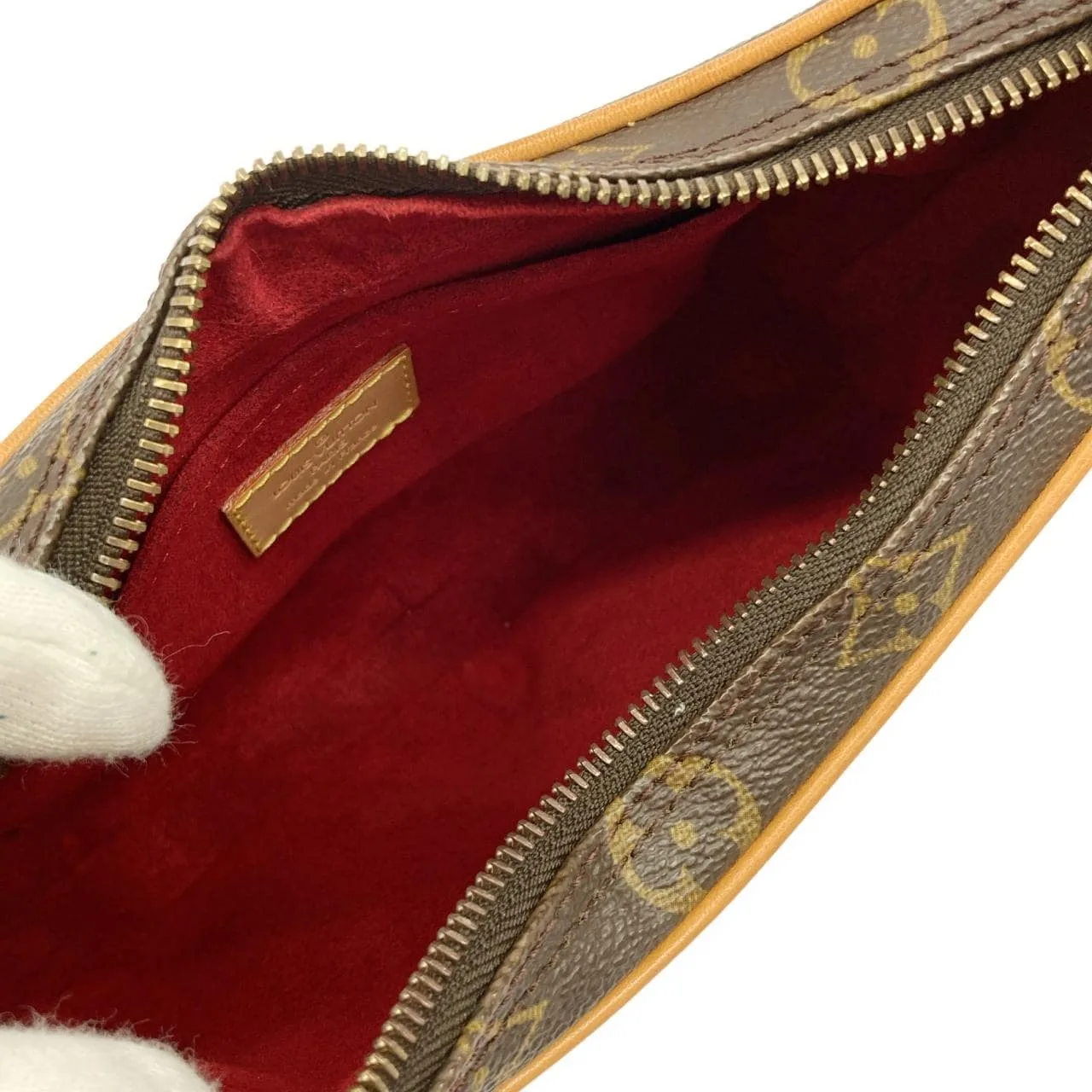 LOUIS VUITTON Pochette M51510 Shoulder Monogram 黑色 Monogram 中古品A - 縮圖 5