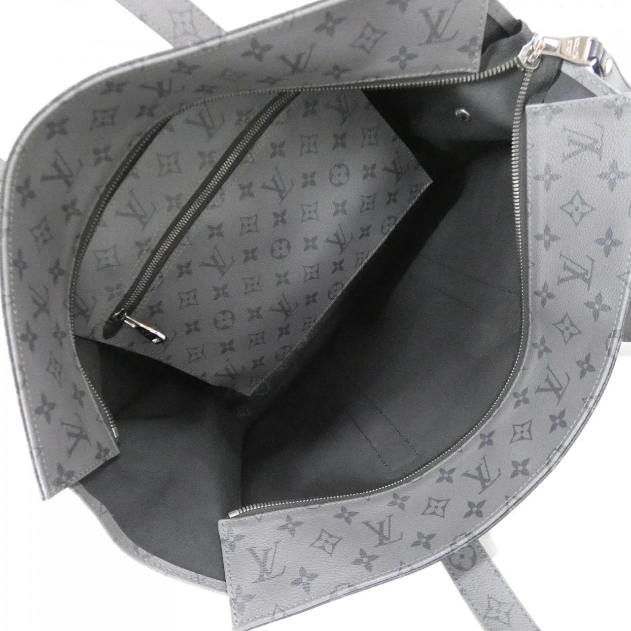 LOUIS VUITTON Eclipse M45379 Handbag Monogram 黑色 Monogram 中古品A - 縮圖 8