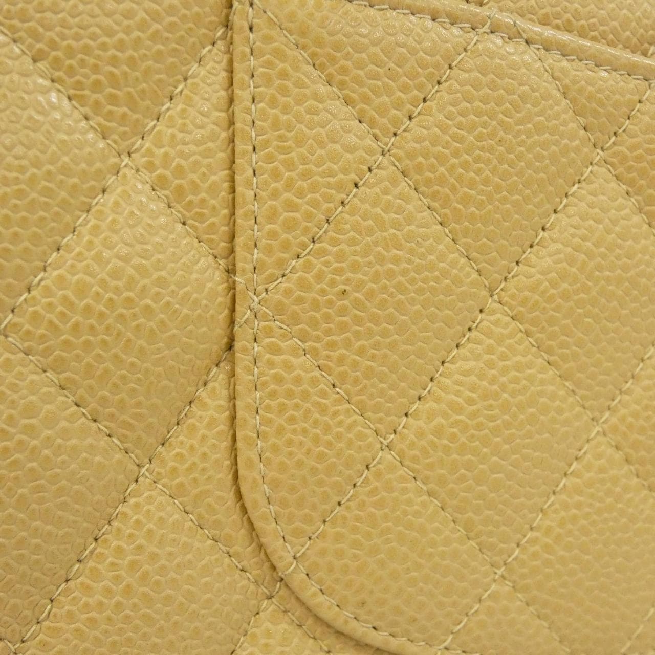 CHANEL Matelasse 1112 Shoulder Grained Calfskin Beige Grained Calfskin Rank A - Thumbnail 5