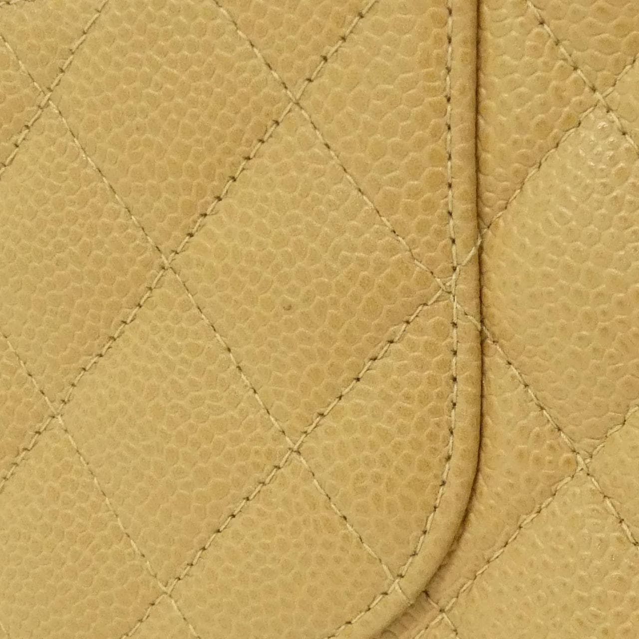 CHANEL Matelasse 1112 Shoulder Grained Calfskin Beige Grained Calfskin Rank A - Thumbnail 7