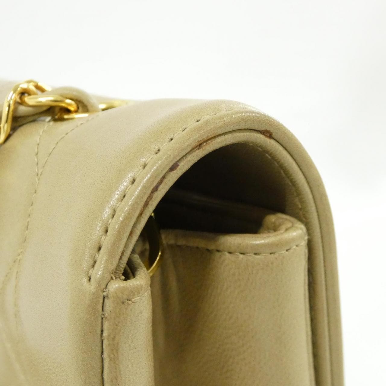 CHANEL 01165 Shoulder Lambskin Beige Lambskin - Thumbnail 6