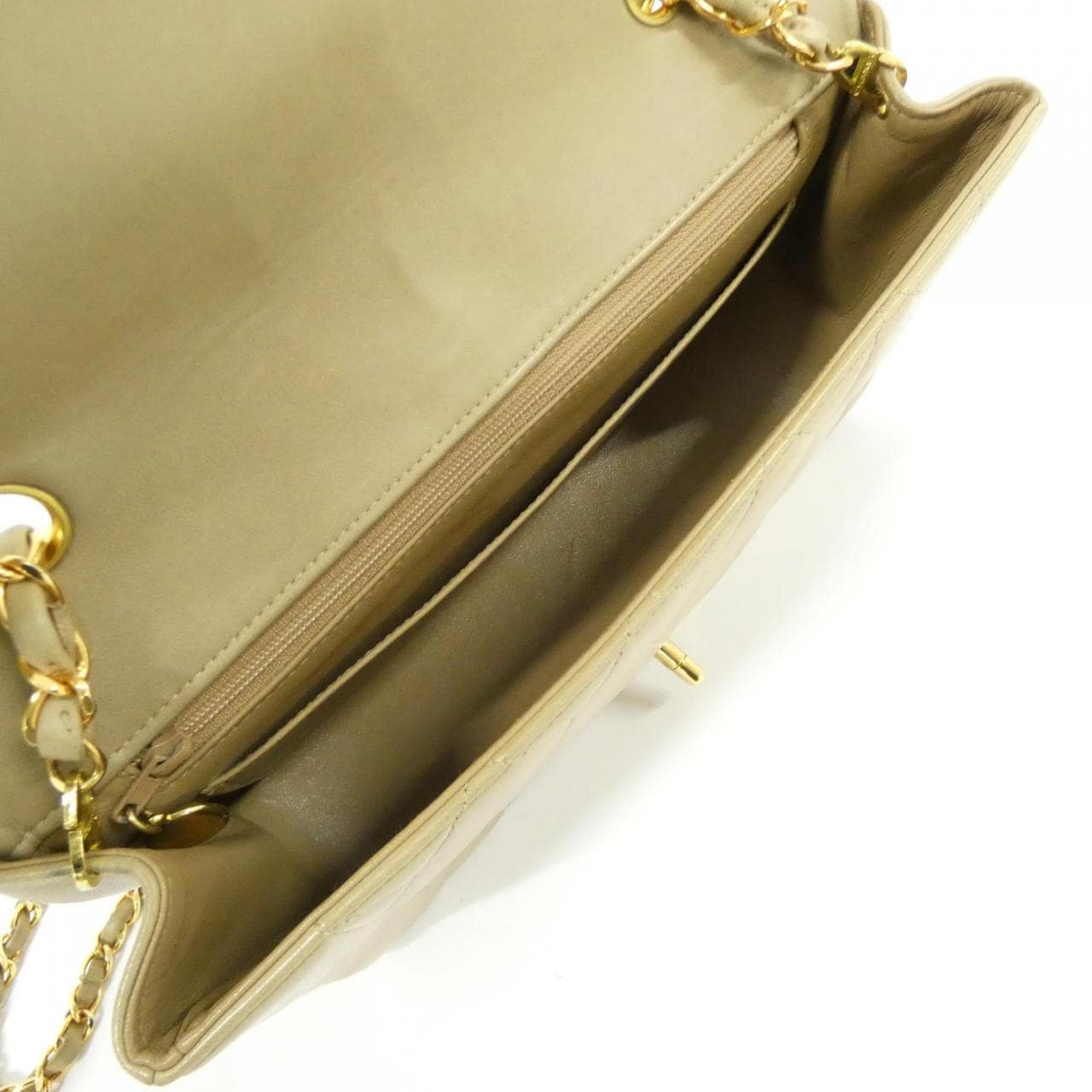 CHANEL 01165 Shoulder Lambskin Beige Lambskin - Thumbnail 9