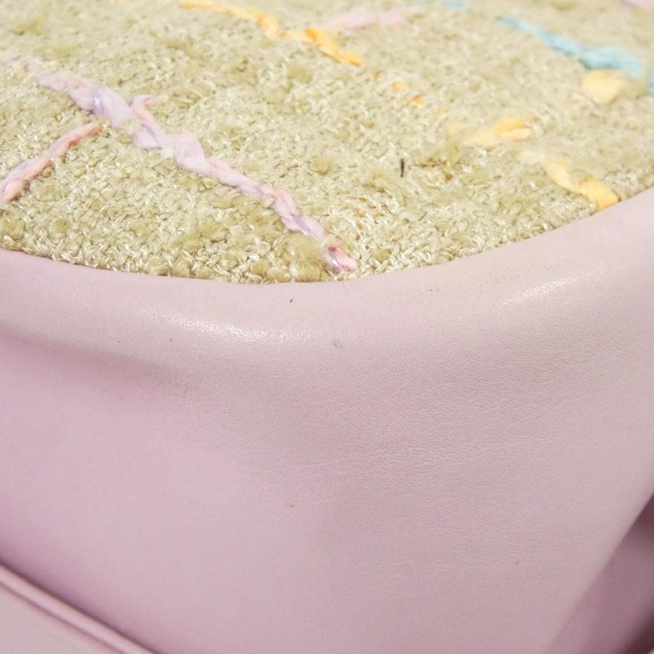 CHANEL Shoulder Tweed Beige Tweed Rank B - Thumbnail 3