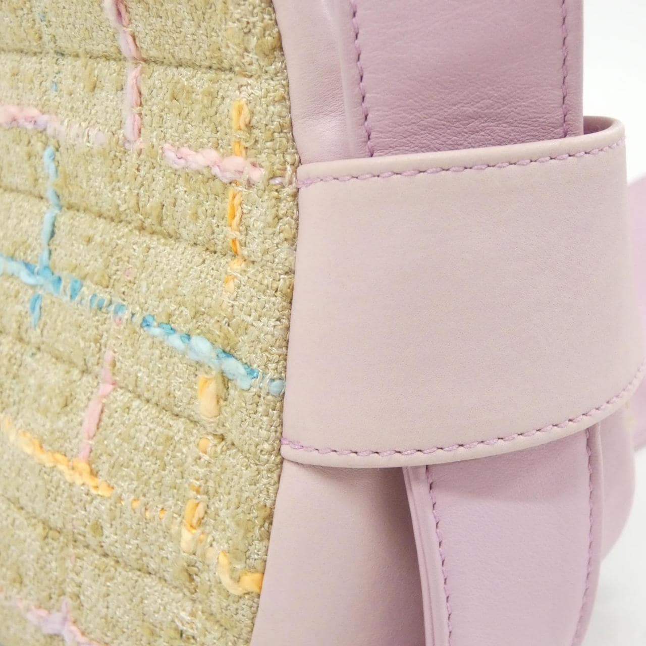 CHANEL Shoulder Tweed Beige Tweed Rank B - Thumbnail 6