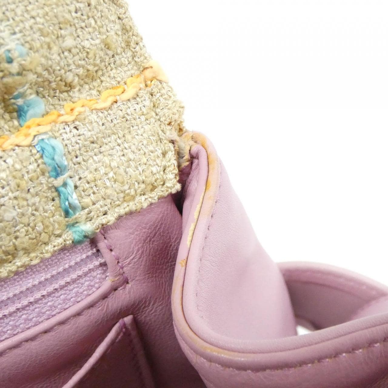 CHANEL Shoulder Tweed Beige Tweed Rank B - Thumbnail 10