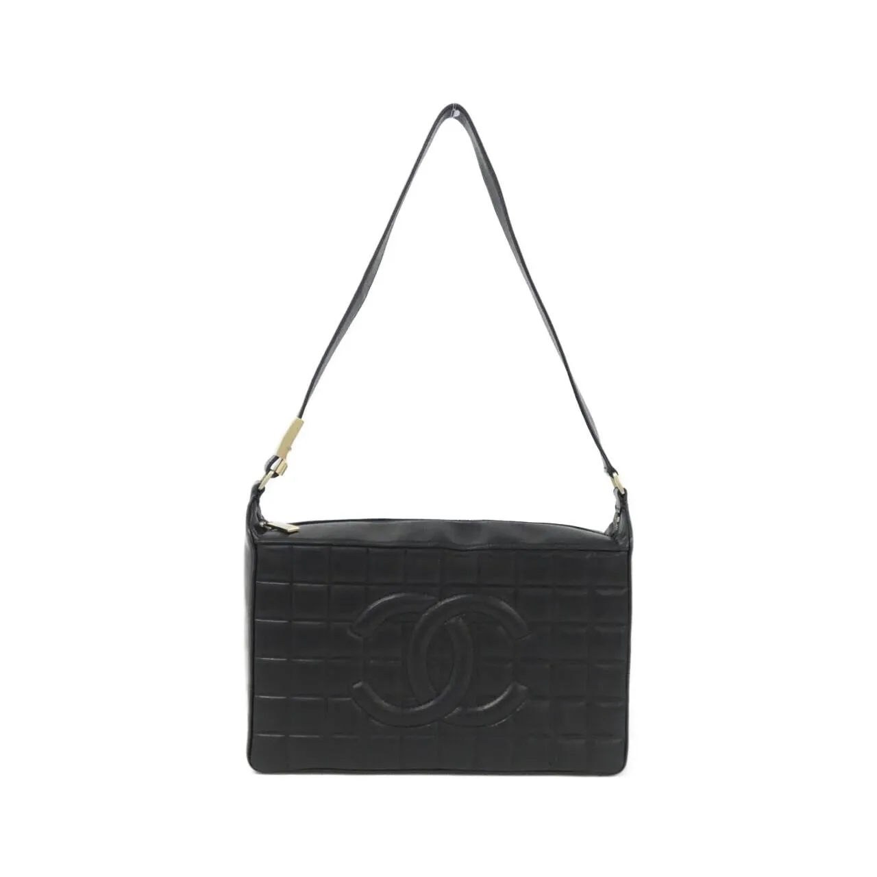 CHANEL 17365 Shoulder Lambskin Black