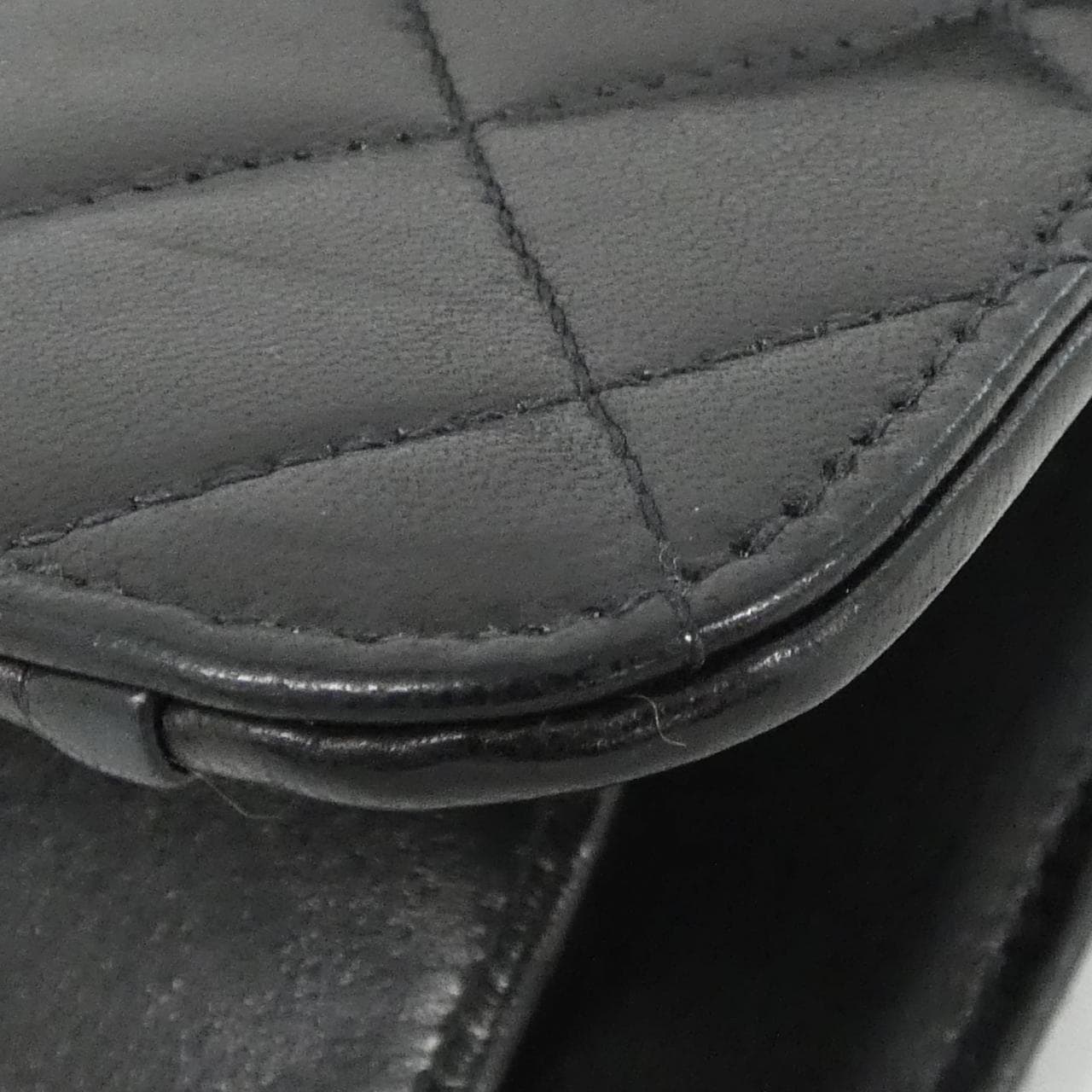 CHANEL Shoulder Lambskin Black Lambskin Rank A - Thumbnail 3