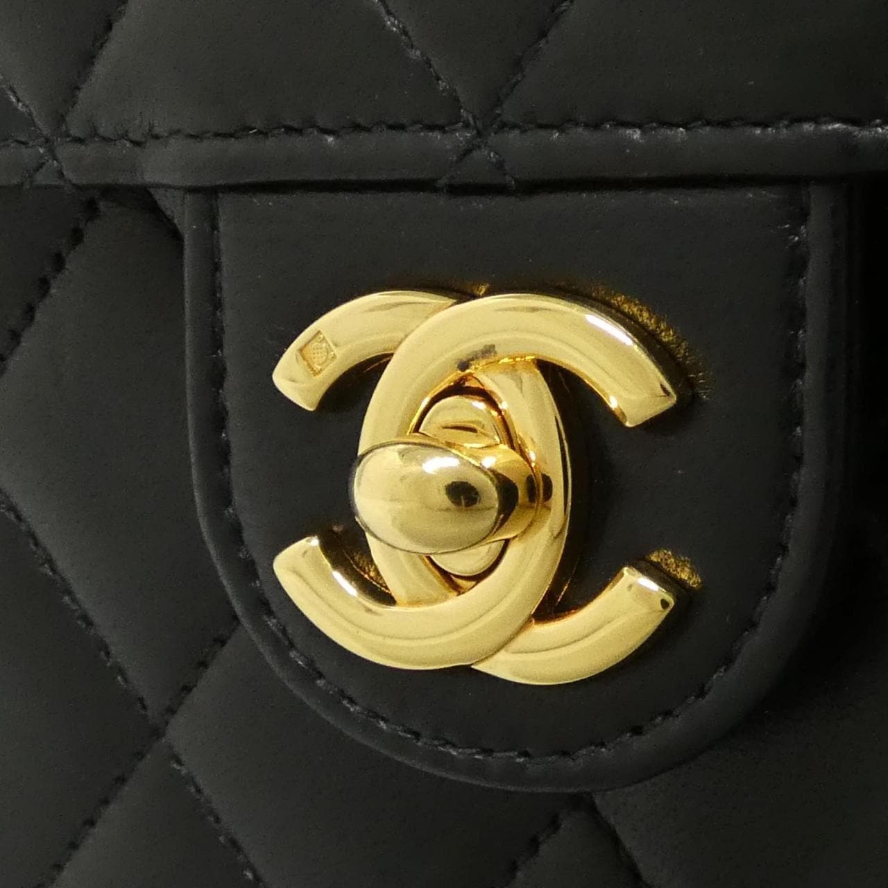 CHANEL Shoulder Lambskin Black Lambskin Rank A - Thumbnail 4