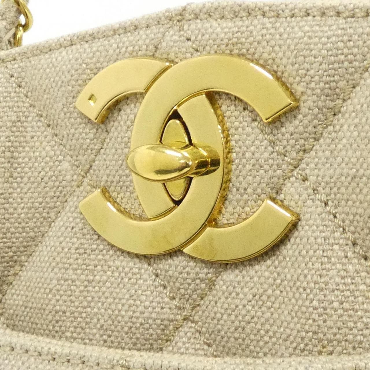 CHANEL Shoulder Canvas 米色 帆布 中古品A - 縮圖 4