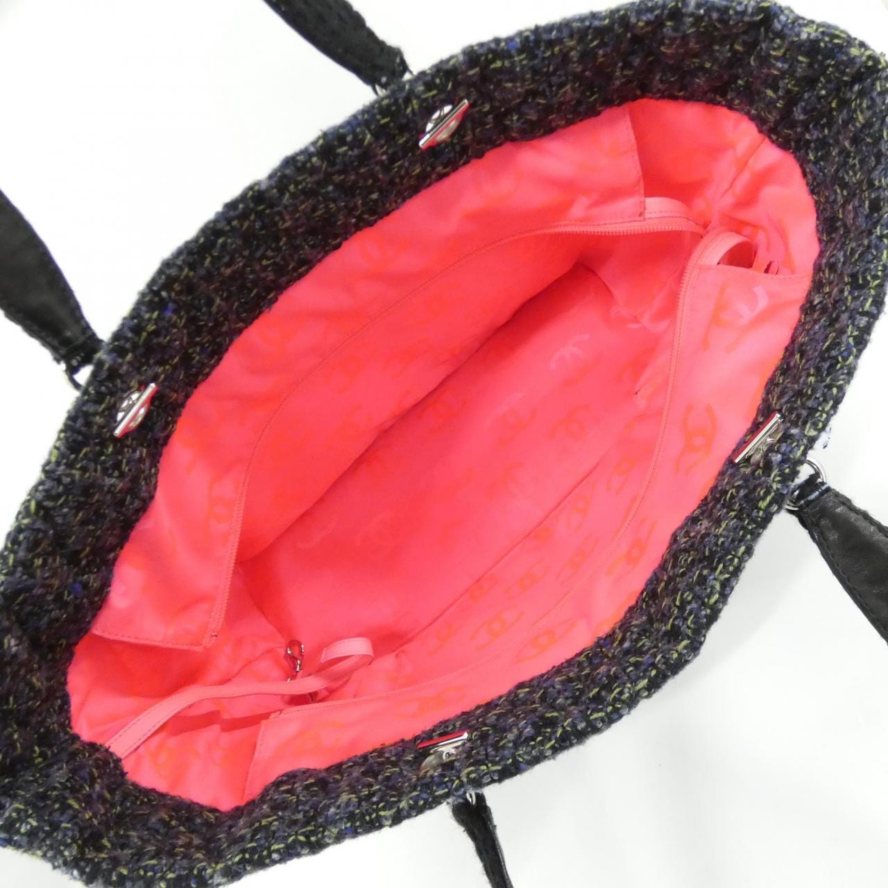 CHANEL Cambon 25170 Shoulder Tweed Navy Tweed - Thumbnail 10