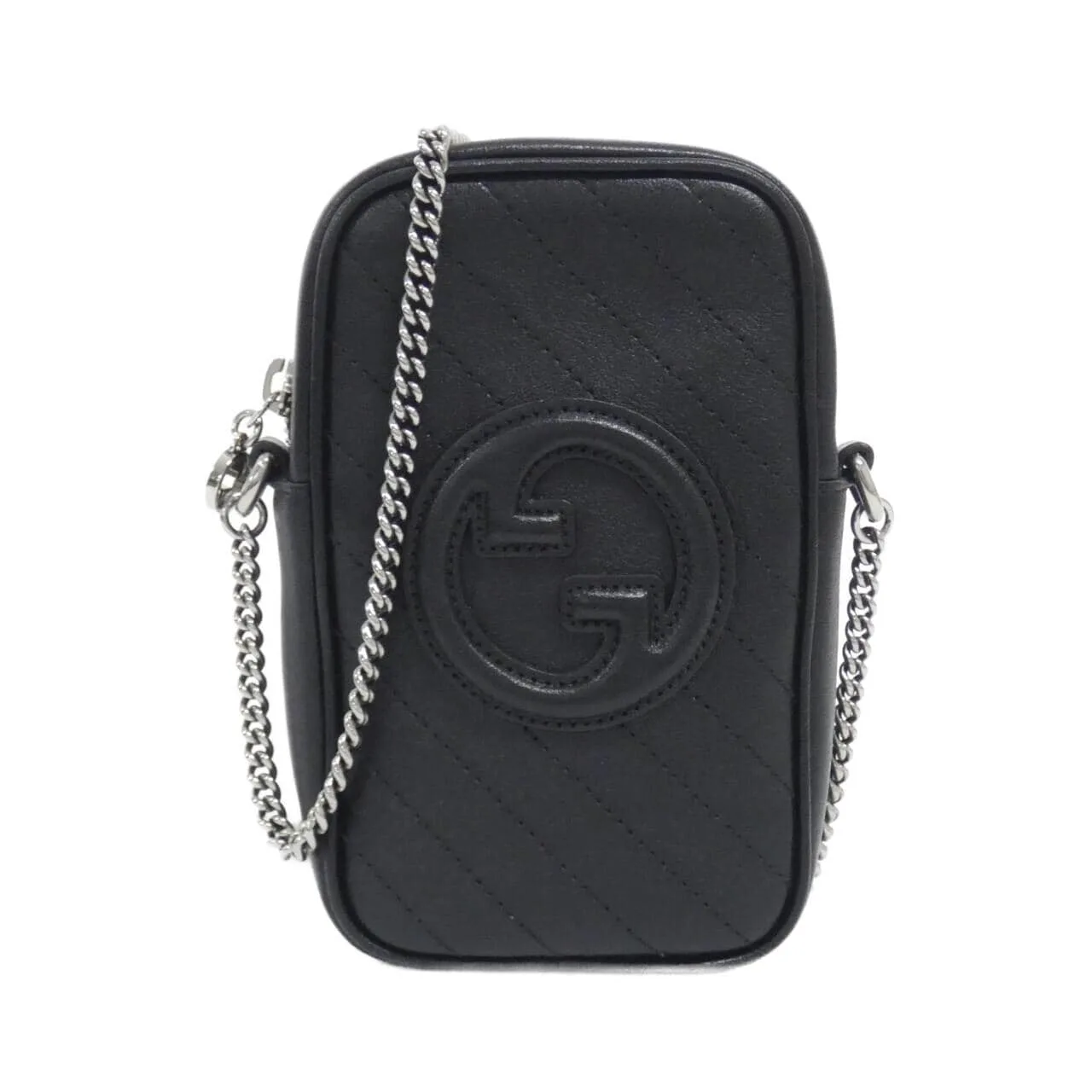 GUCCI 760315 AACP7 Shoulder Leather Black