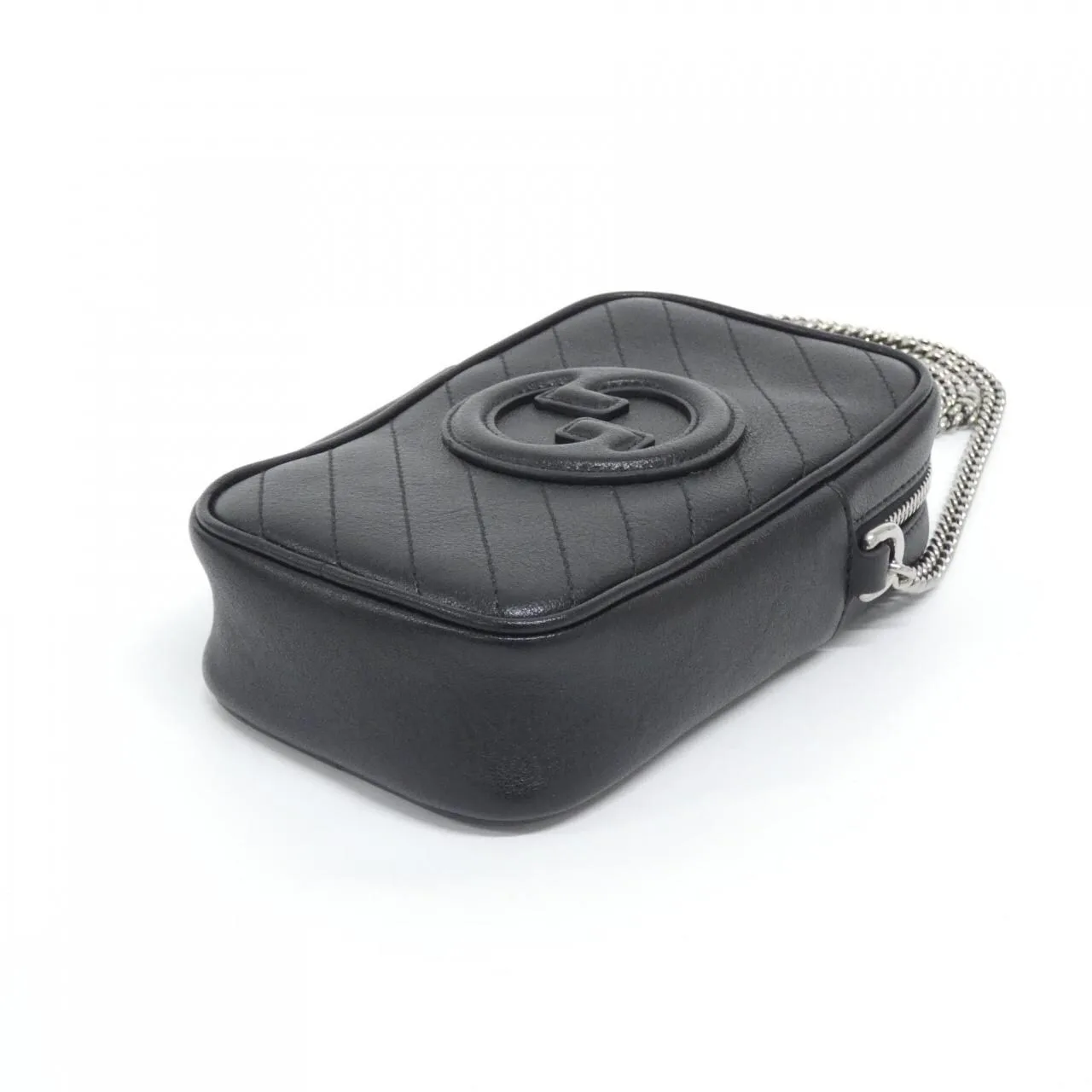 GUCCI 760315 AACP7 Shoulder Leather 黑色 皮革 中古品A - 縮圖 3