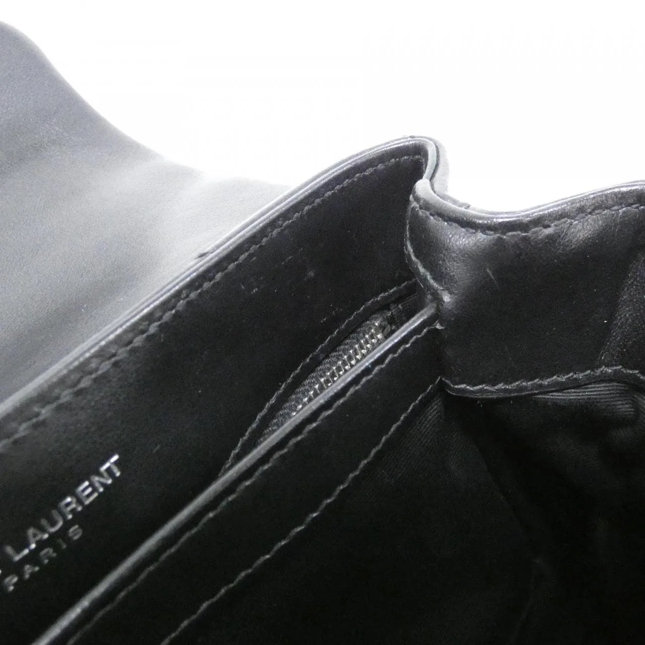 SAINT LAURENT Loulou 678401 DV706 Shoulder Black Rank A - Thumbnail 8