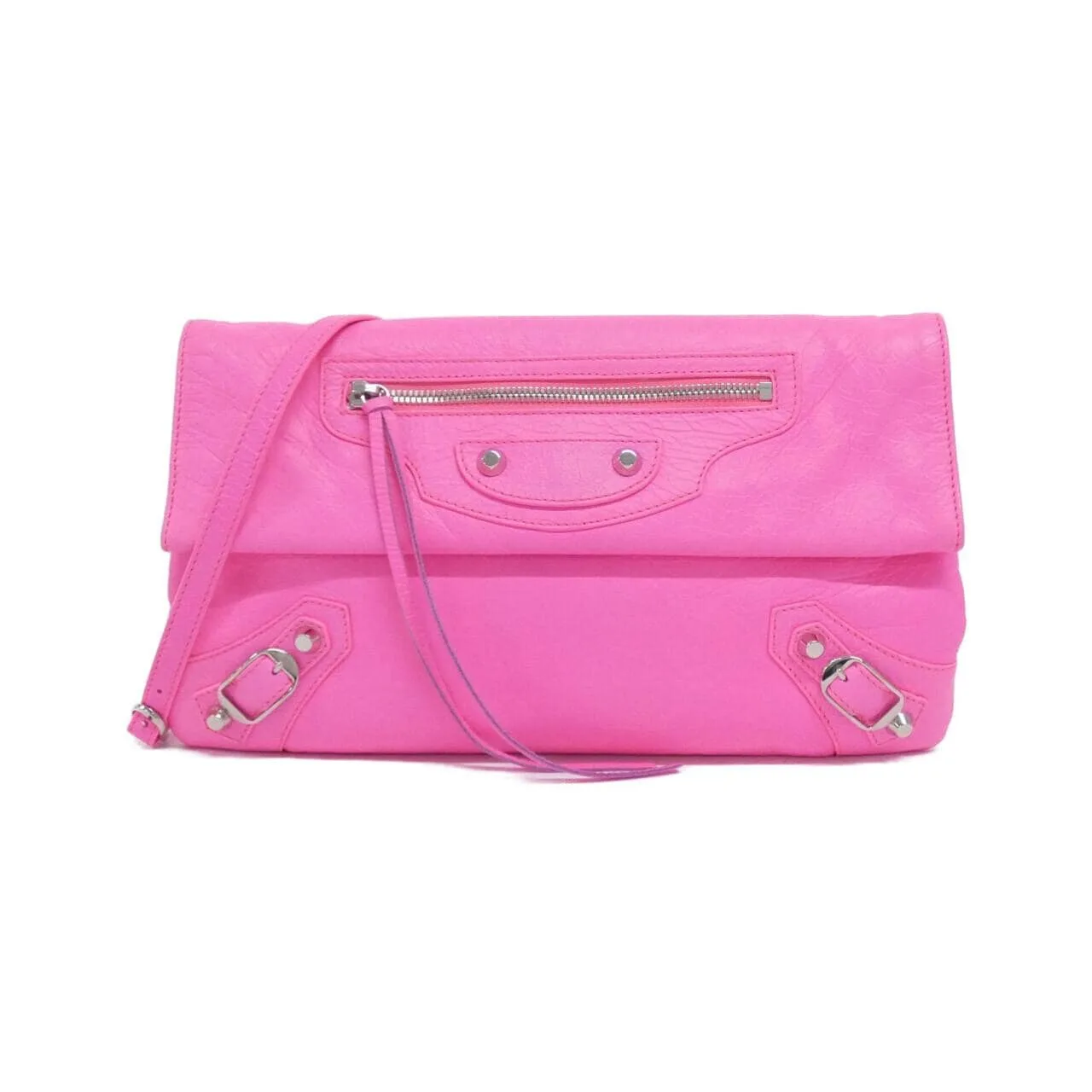 BALENCIAGA 438768 DLO0N Shoulder Leather Silver