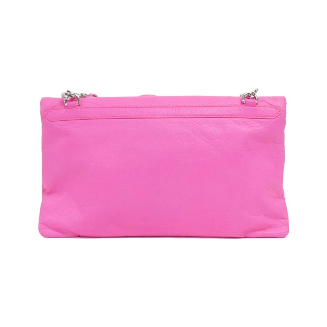 BALENCIAGA 438768 DLO0N Shoulder Leather Silver Leather Rank A - Thumbnail 2