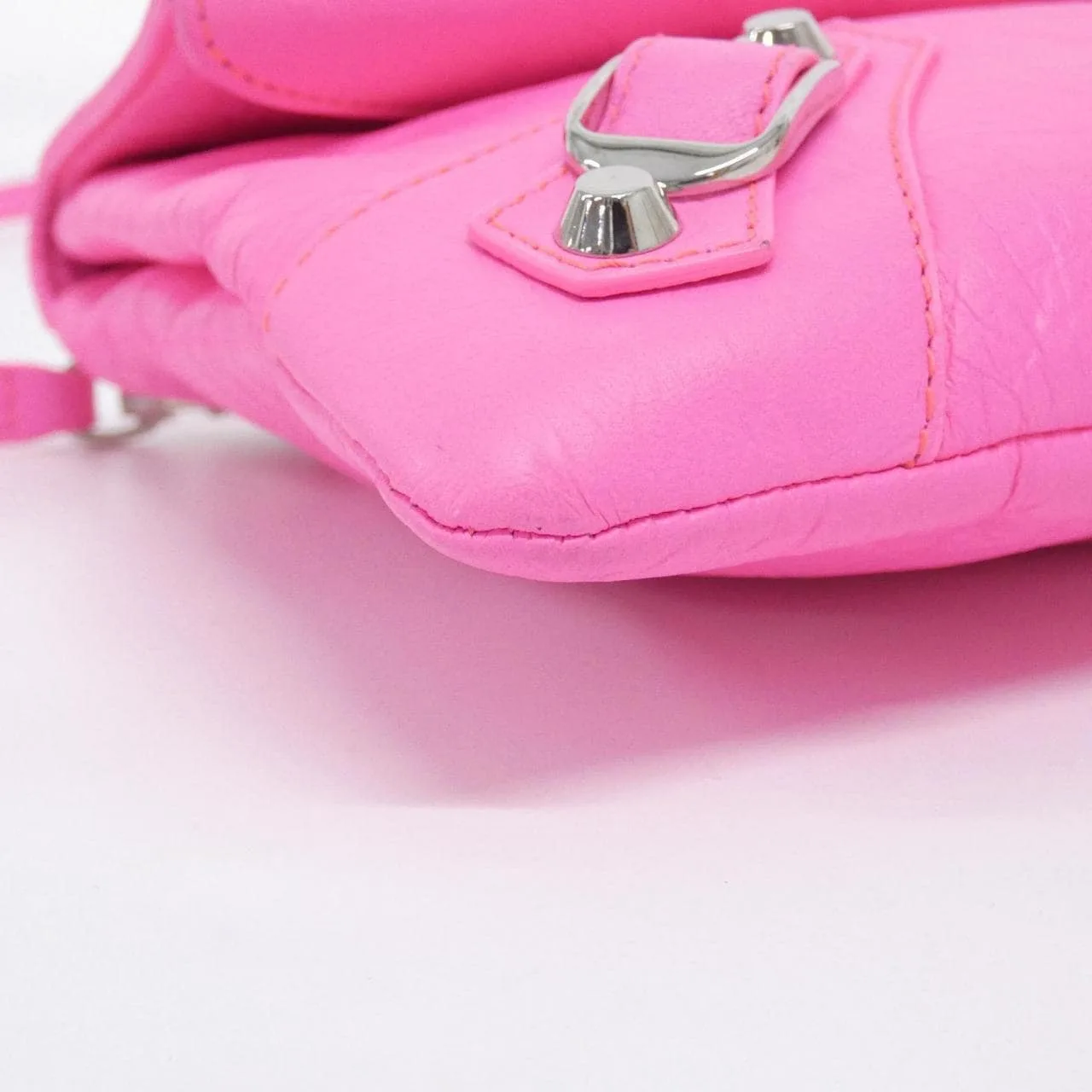 BALENCIAGA 438768 DLO0N Shoulder Leather Silver Leather Rank A - Thumbnail 3