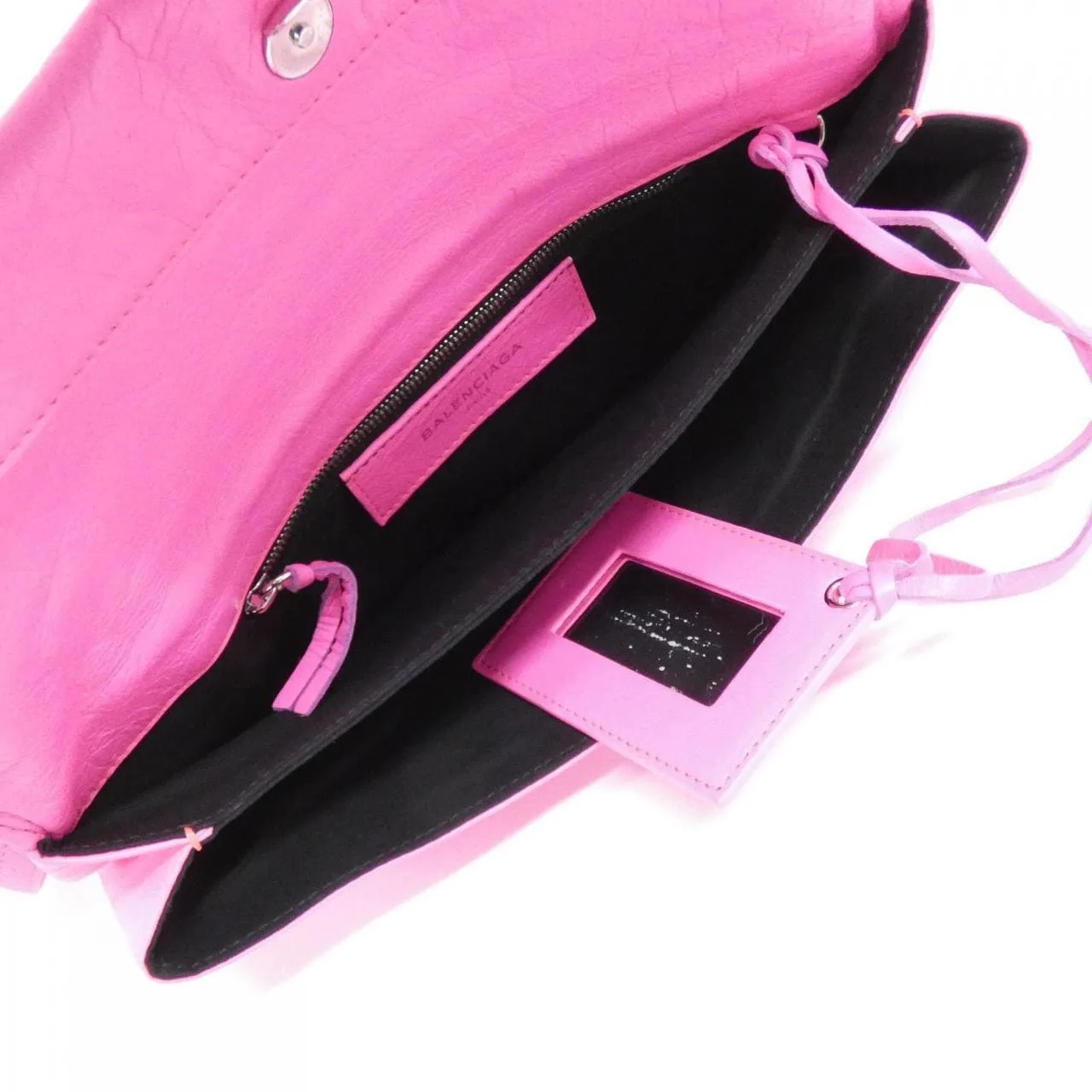 BALENCIAGA 438768 DLO0N Shoulder Leather Silver Leather Rank A - Thumbnail 8