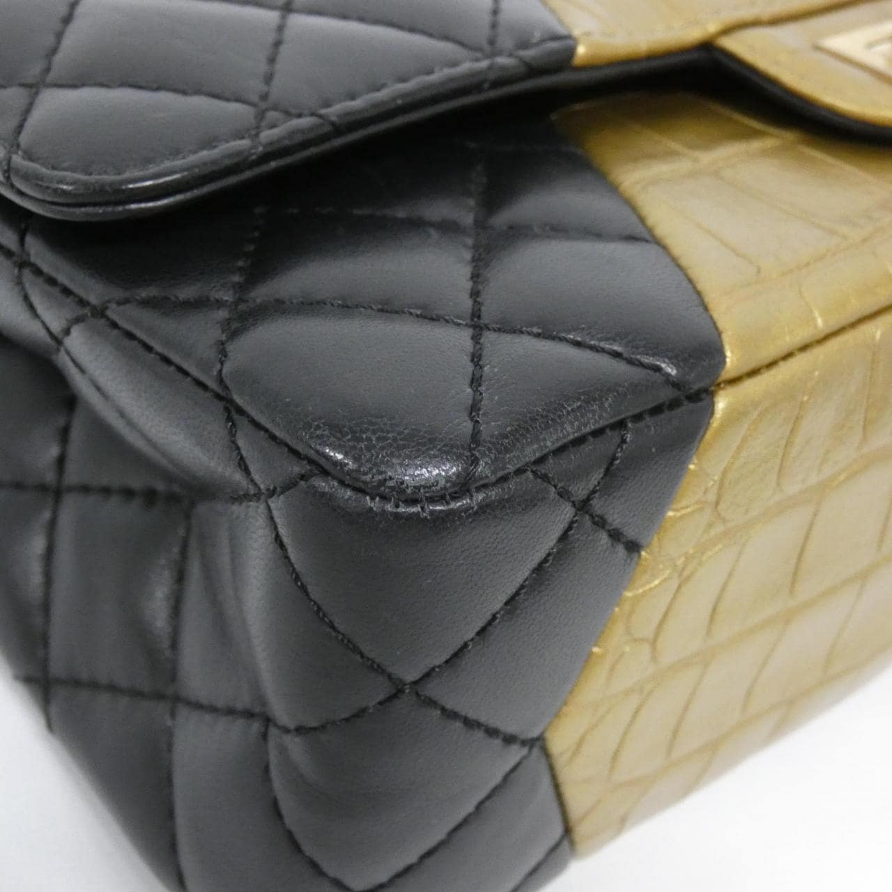 CHANEL 37586 Shoulder Bag Crocodile 黑色 鱷魚皮 中古品B - 縮圖 3