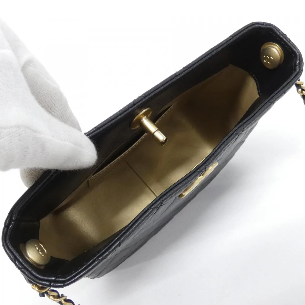 CHANEL Chanel 22 AS3259 Shoulder Lambskin Black Lambskin Rank A - Thumbnail 8