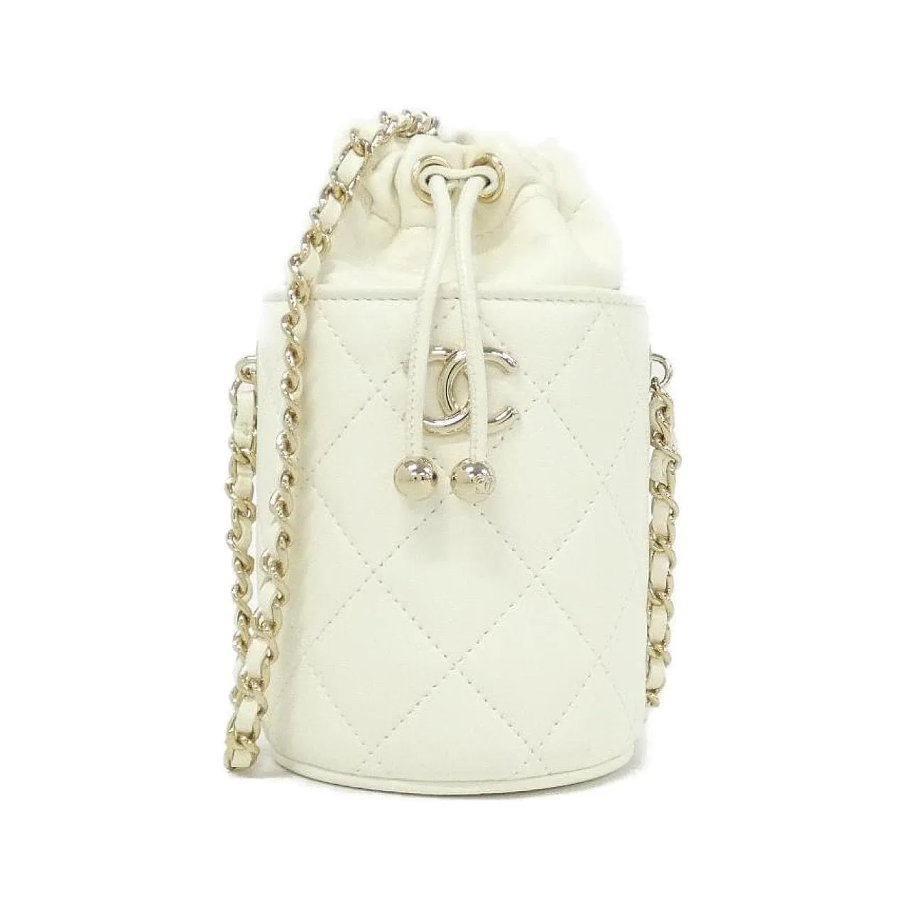 CHANEL Timeless Classic AP2258 Shoulder Lambskin White