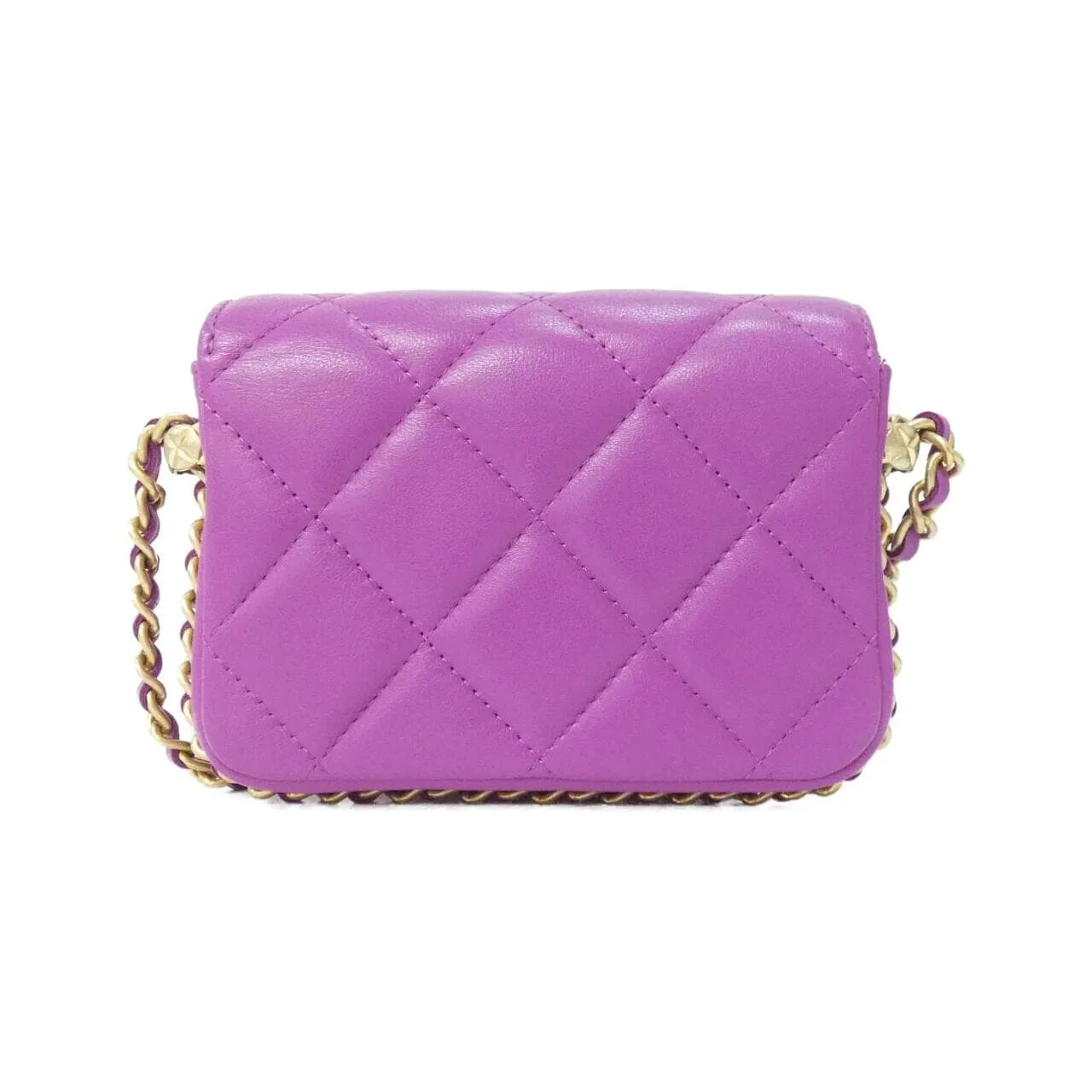 CHANEL Chanel 19 AP3528 Wallet Lambskin Purple Lambskin Rank A - Thumbnail 2