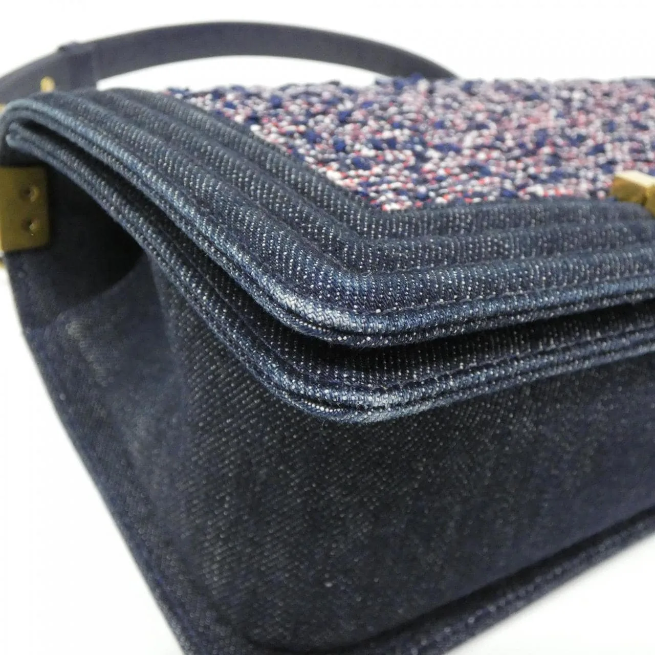 CHANEL Boy Chanel Shoulder Tweed White Tweed - Thumbnail 3