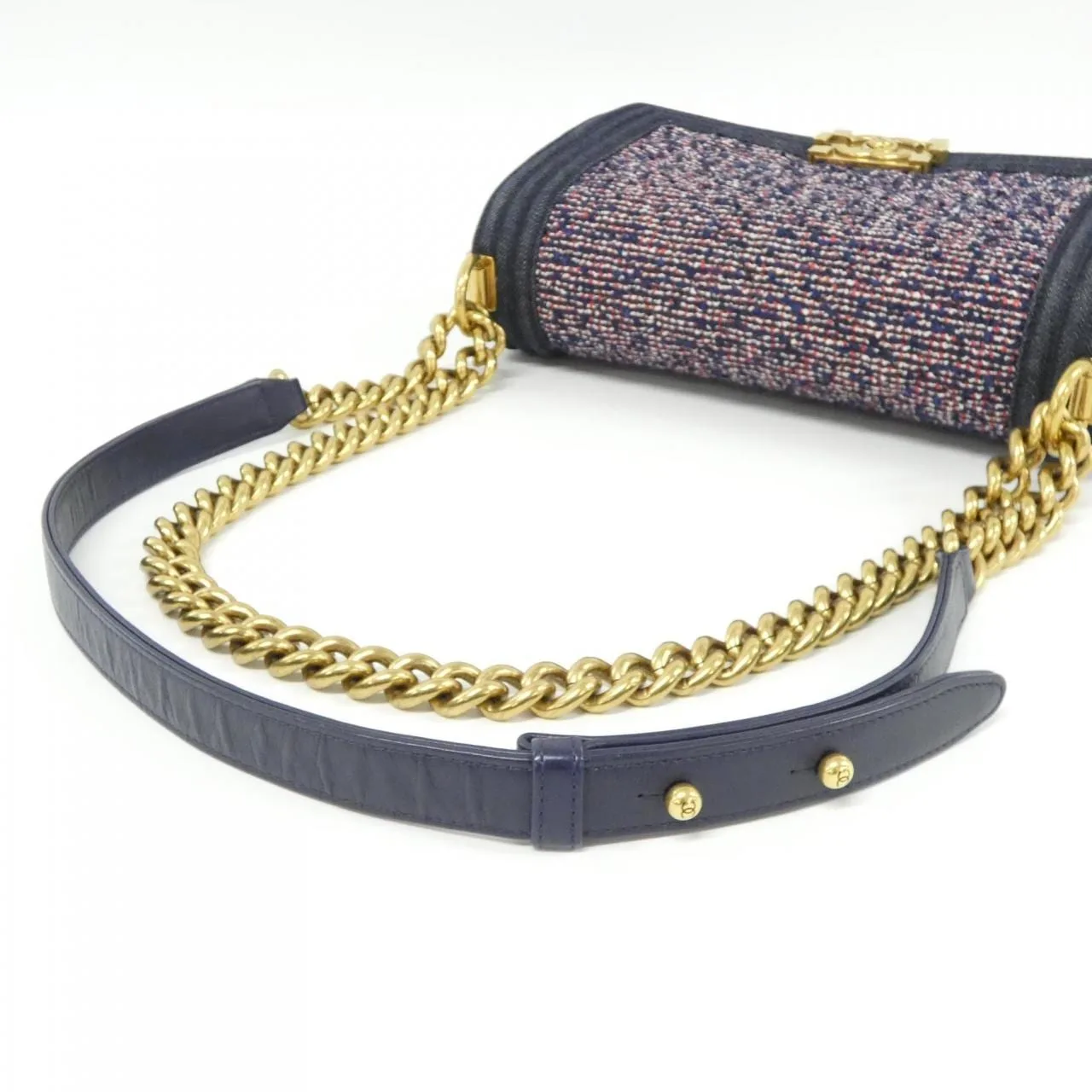 CHANEL Boy Chanel Shoulder Tweed White Tweed - Thumbnail 7