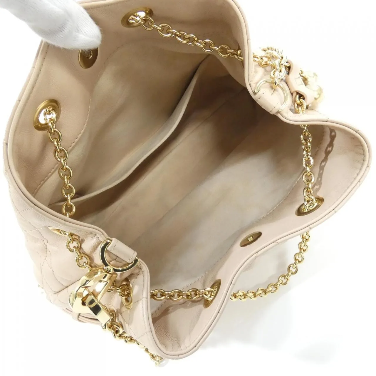 DIOR M22566FBE Shoulder Lambskin 黑色 羊皮 中古品A - 縮圖 7