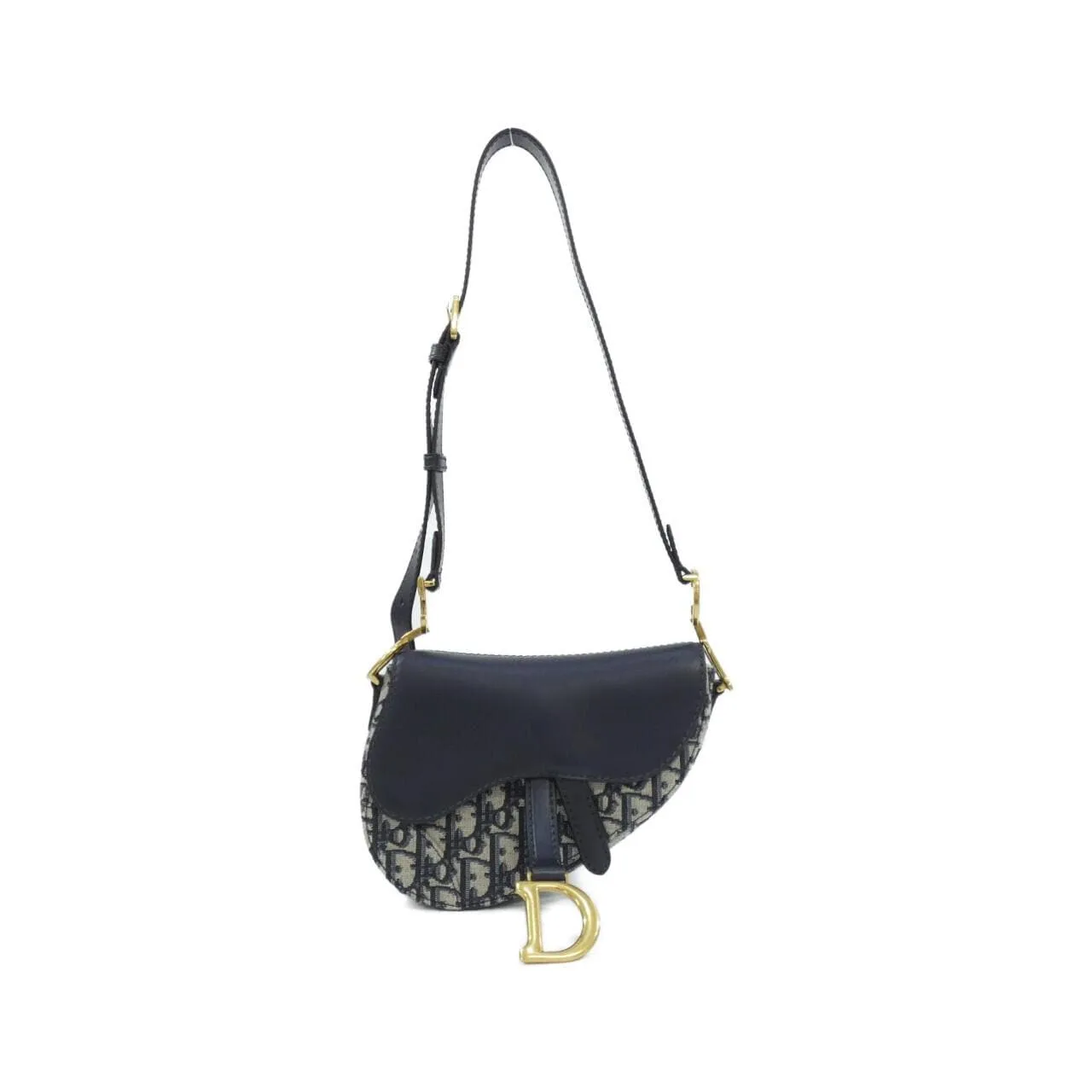 DIOR Saddle M0465CDSS Shoulder Canvas Black