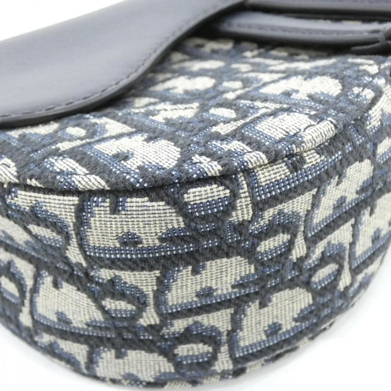 DIOR Saddle M0465CDSS Shoulder Canvas 黑色 帆布 中古品A - 縮圖 3