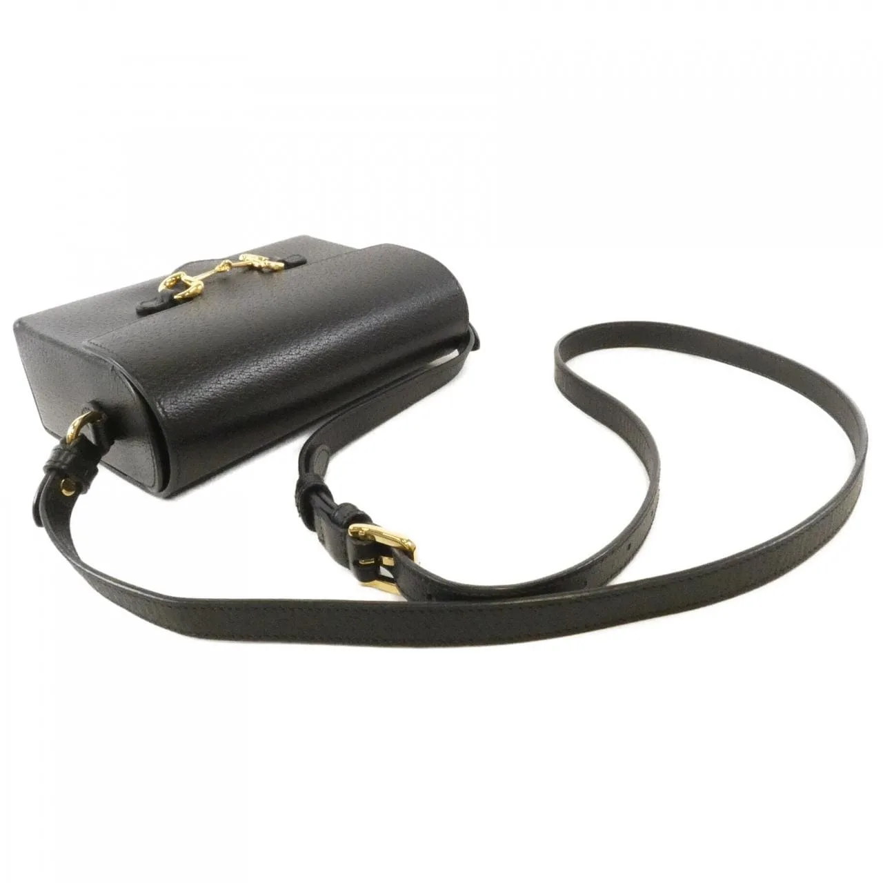 GUCCI Horsebit 1955 732314 DJ20G Shoulder Leather Black Leather Rank B - Thumbnail 5