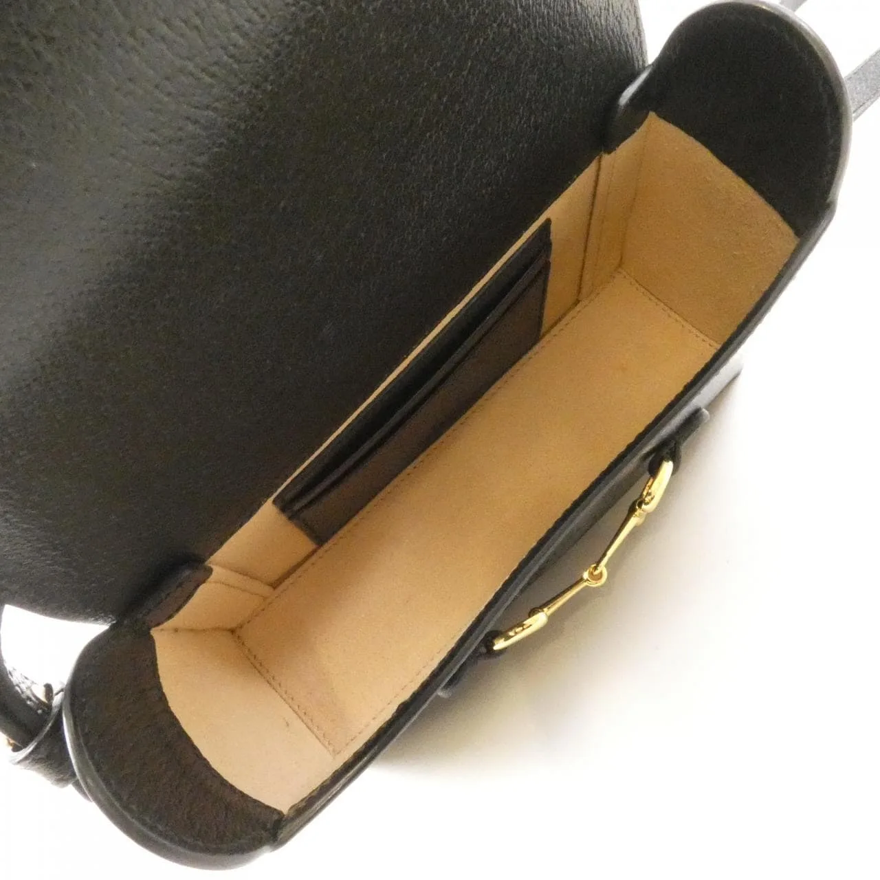 GUCCI Horsebit 1955 732314 DJ20G Shoulder Leather Black Leather Rank B - Thumbnail 6