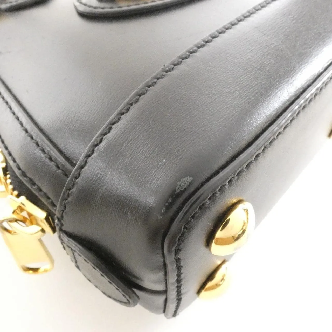 GUCCI Horsebit 1955 640716 0YK0G Handbag Leather Black Leather Rank B - Thumbnail 3