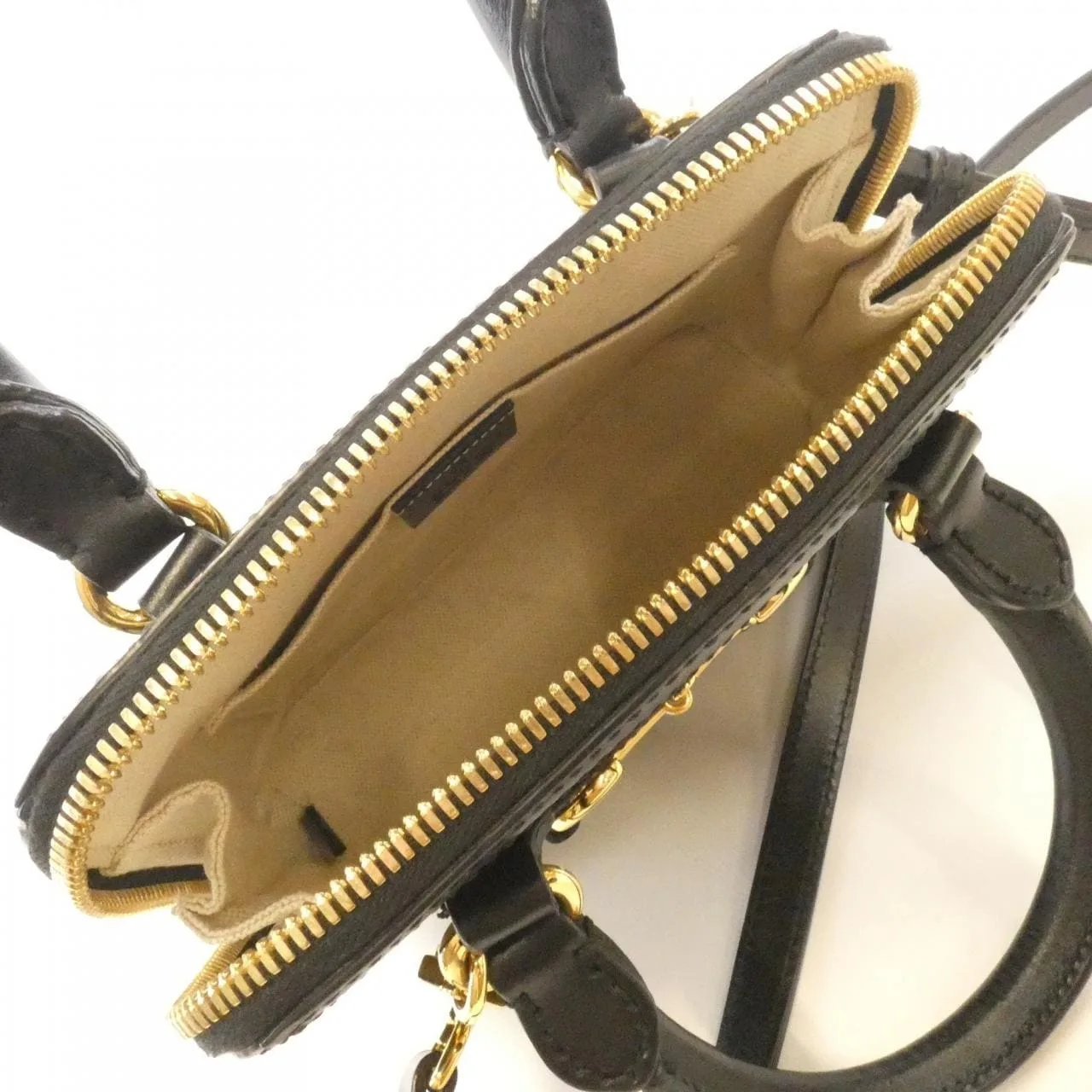 GUCCI Horsebit 1955 640716 0YK0G Handbag Leather Black Leather Rank B - Thumbnail 8