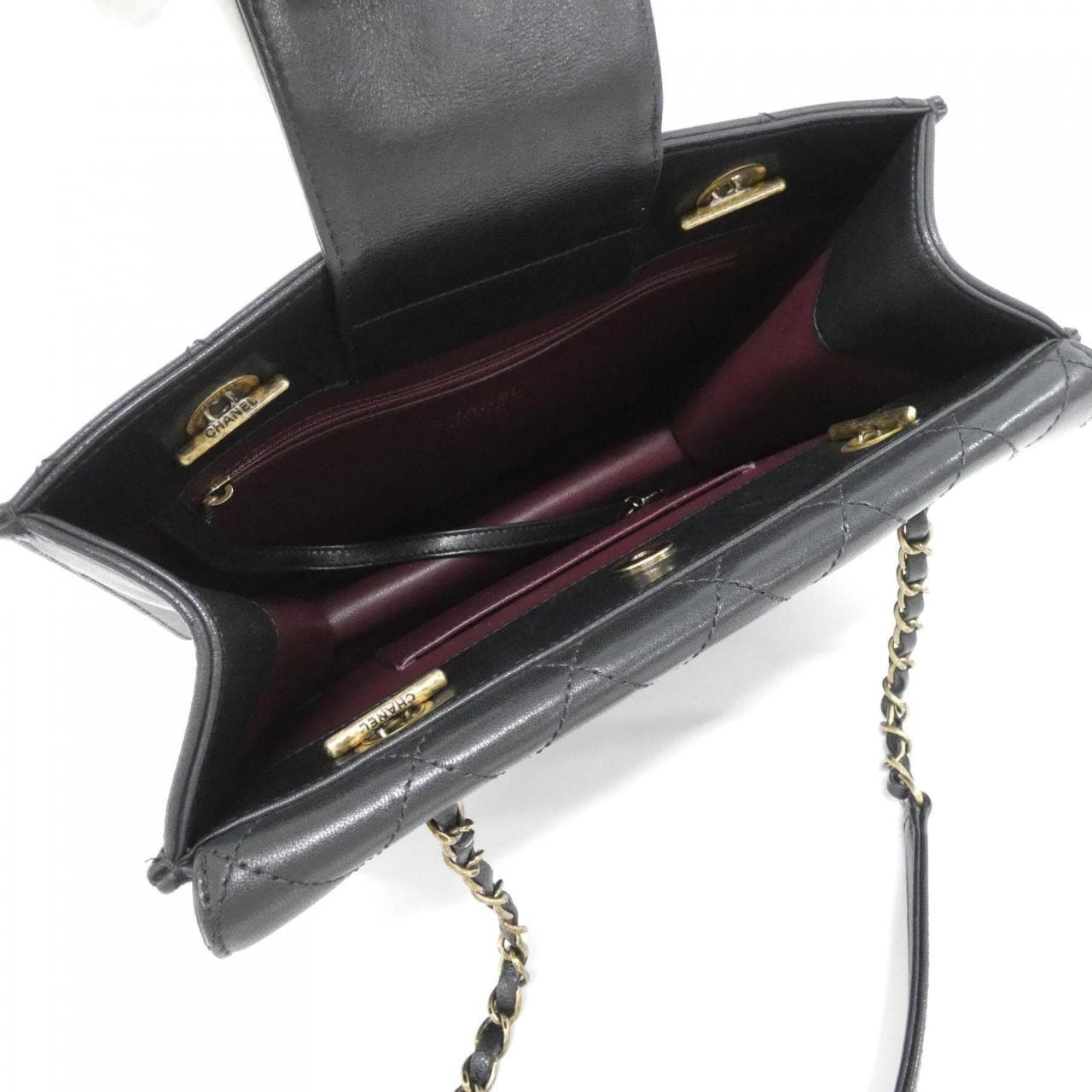 CHANEL Shoulder Bag Lambskin Black Lambskin - Thumbnail 7