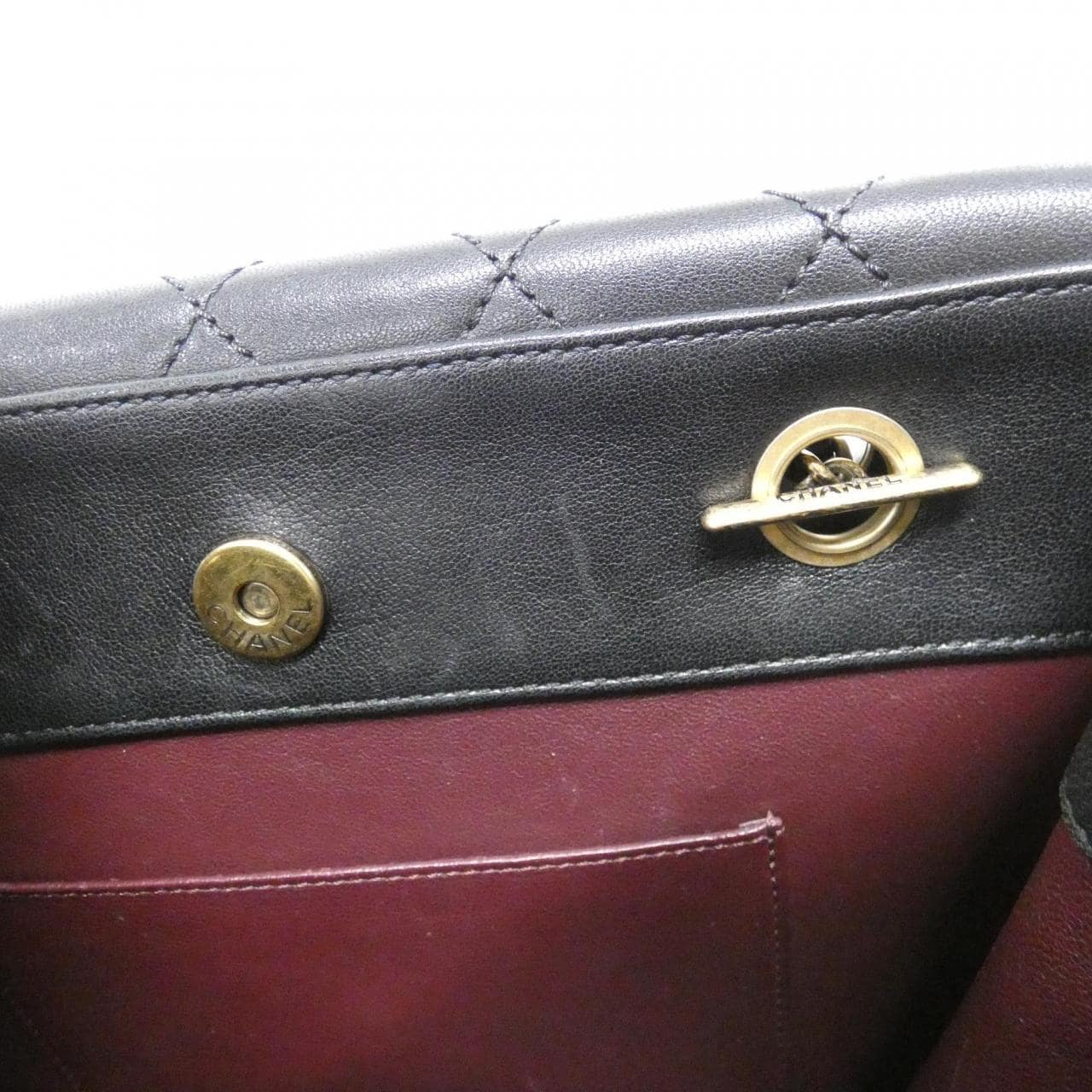 CHANEL Shoulder Bag Lambskin Black Lambskin - Thumbnail 8