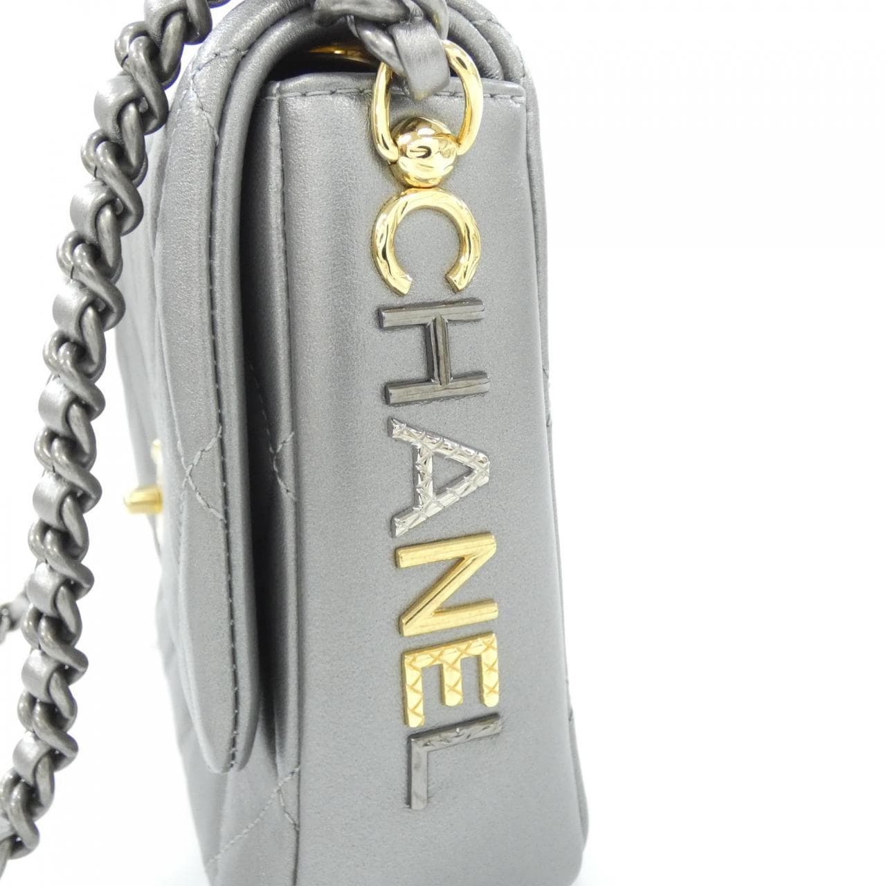 CHANEL AS2734 Shoulder Bag Lambskin Silver Lambskin - Thumbnail 5