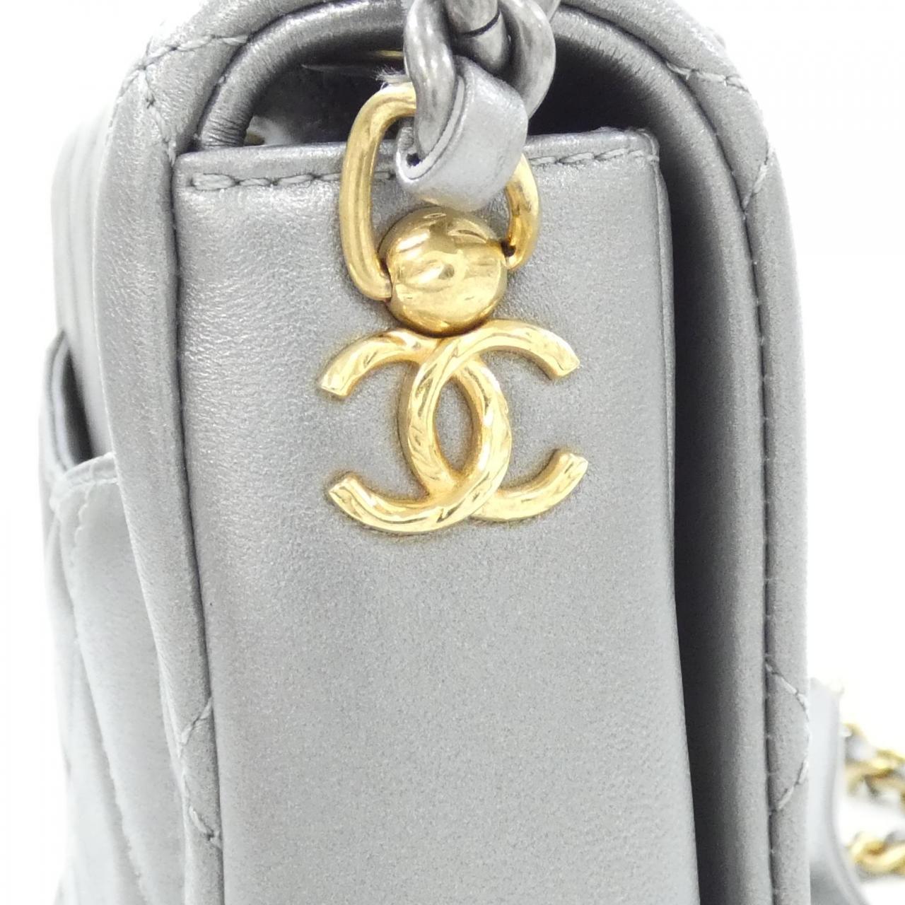CHANEL AS2734 Shoulder Bag Lambskin Silver Lambskin - Thumbnail 6