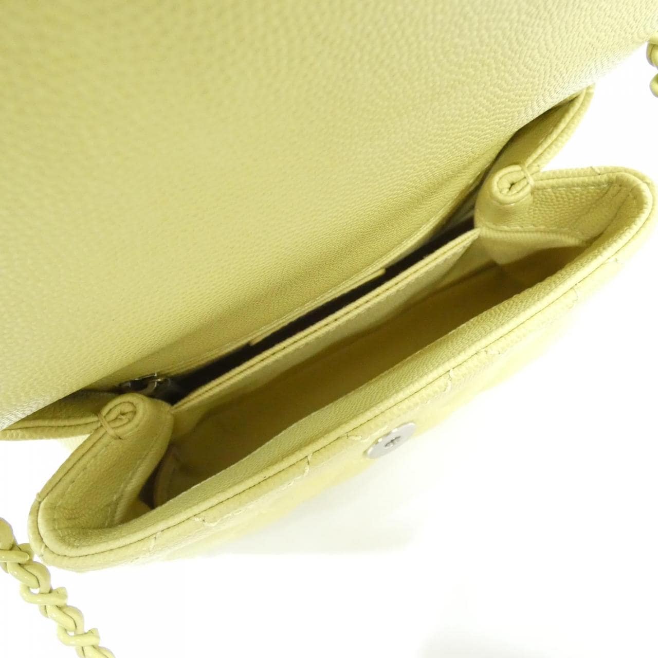 CHANEL Coco Handle AS2215 Bag Grained Calfskin Yellow Grained Calfskin - Thumbnail 7